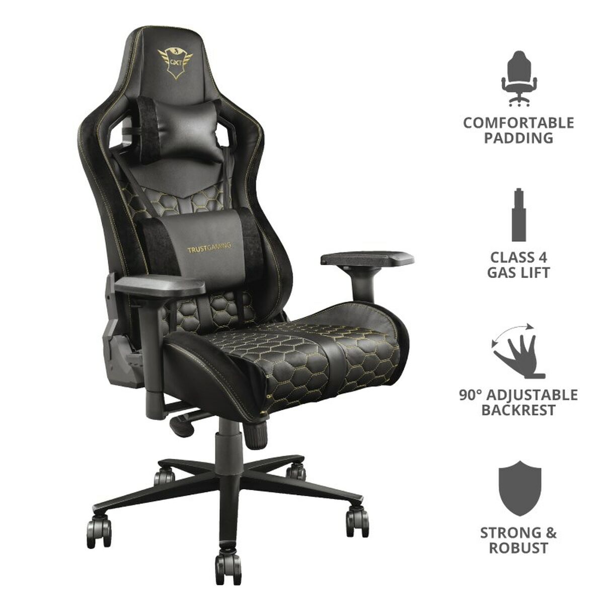 Gaming-Stuhl Trust GXT 712 Resto Pro Gelb Schwarz