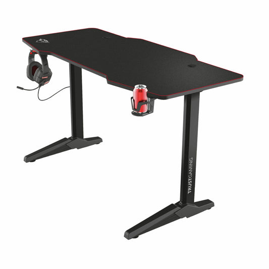 Schreibtisch Trust GXT 1175 Imperius XL Gaming Schwarz Schwarz/Rot Stahl 140 x 66 cm