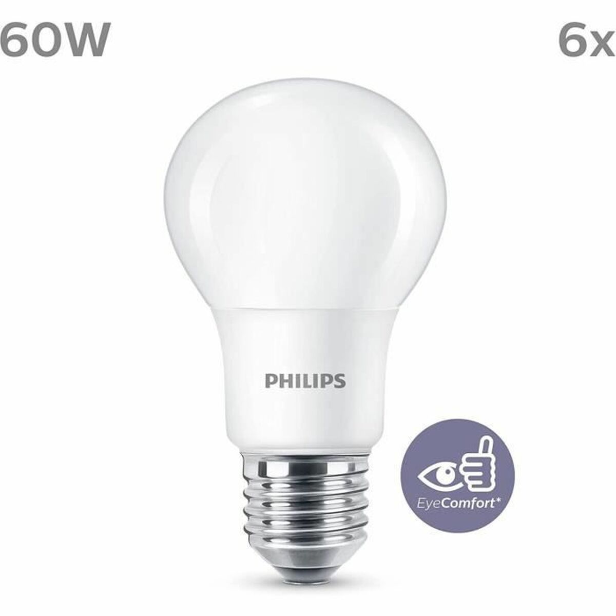 LED-Lampe Philips Bombilla Weiß F 8 W 60 W E27 (2700k)