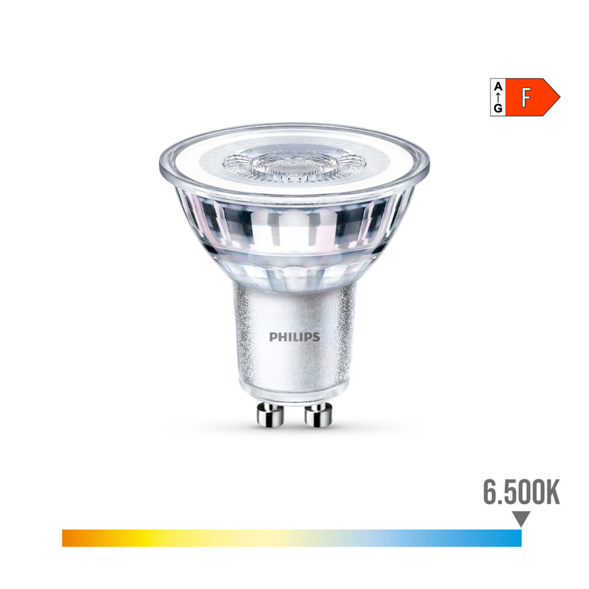 Kaltlicht LED-Glühbirne Philips F 4,6 W 50 W GU10 390 lm 5 x 5,4 cm (6500 K)