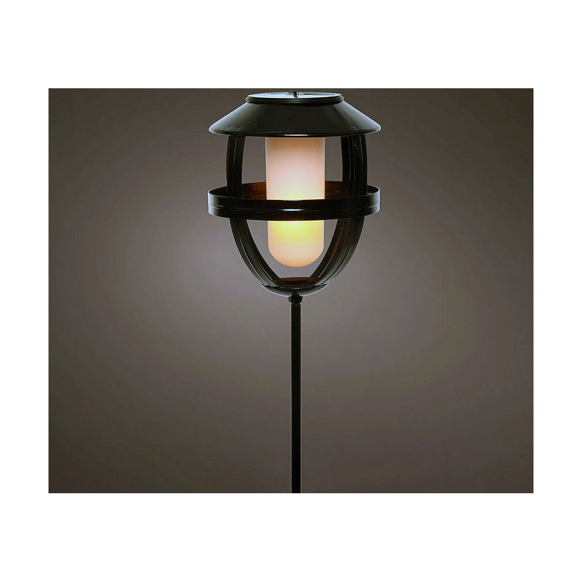 Sonnenlicht Lumineo 898216 Flammeneffekt Fackel Schwarz Eisen 63 cm