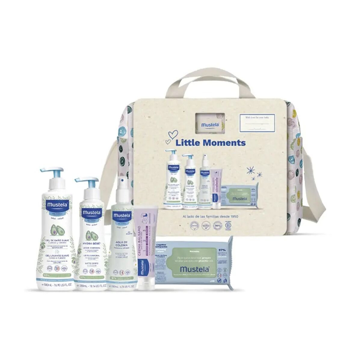 Reise-Toilettentasche Mustela Bolsa Paseo Little Moments Lunares Lote 6 Stücke