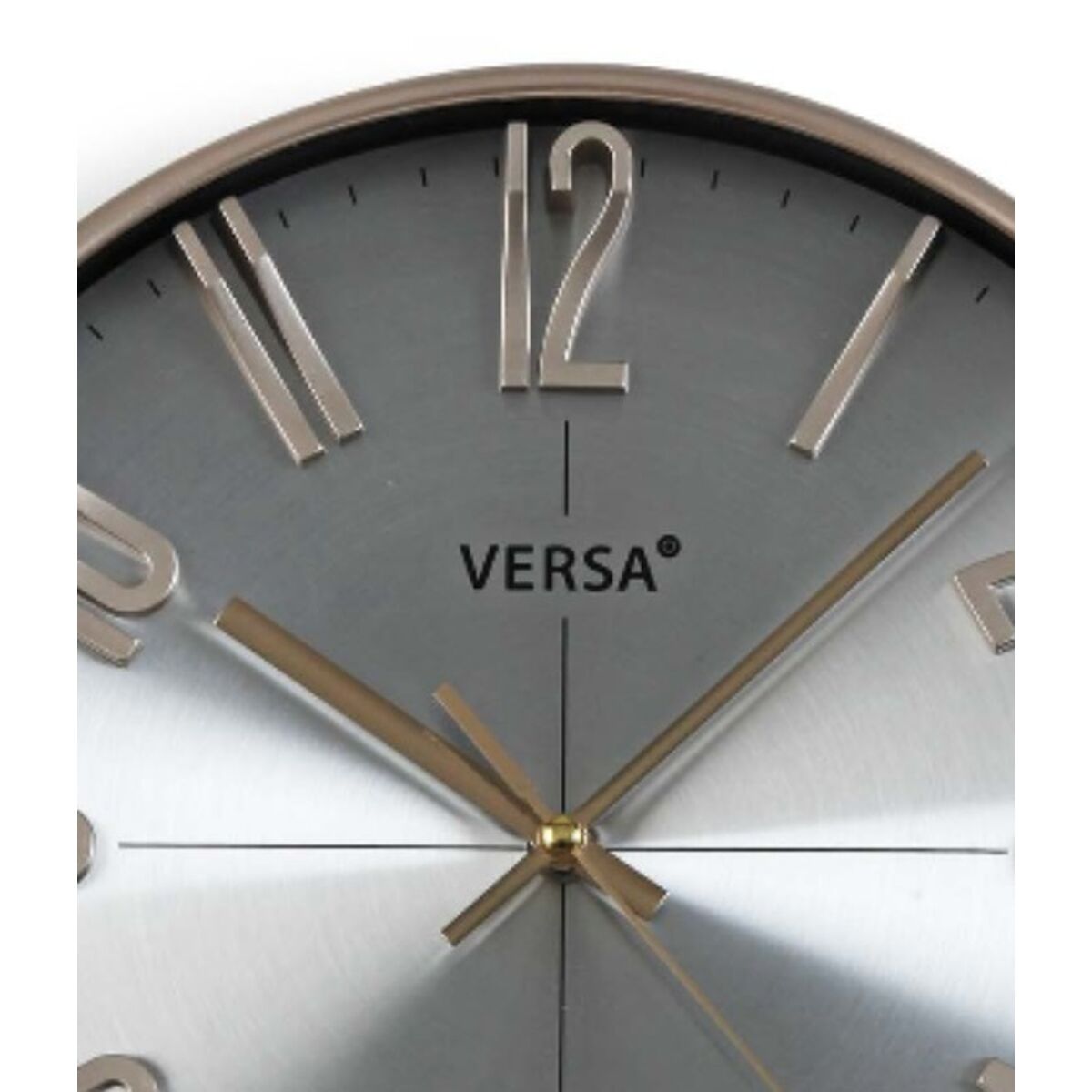 Wanduhr Versa Silberfarben Kunststoff Quarz 4,3 x 30 x 30 cm