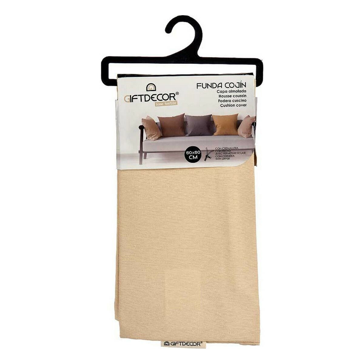 Kissenbezug 60 x 0,5 x 60 cm Beige (12 Stück)