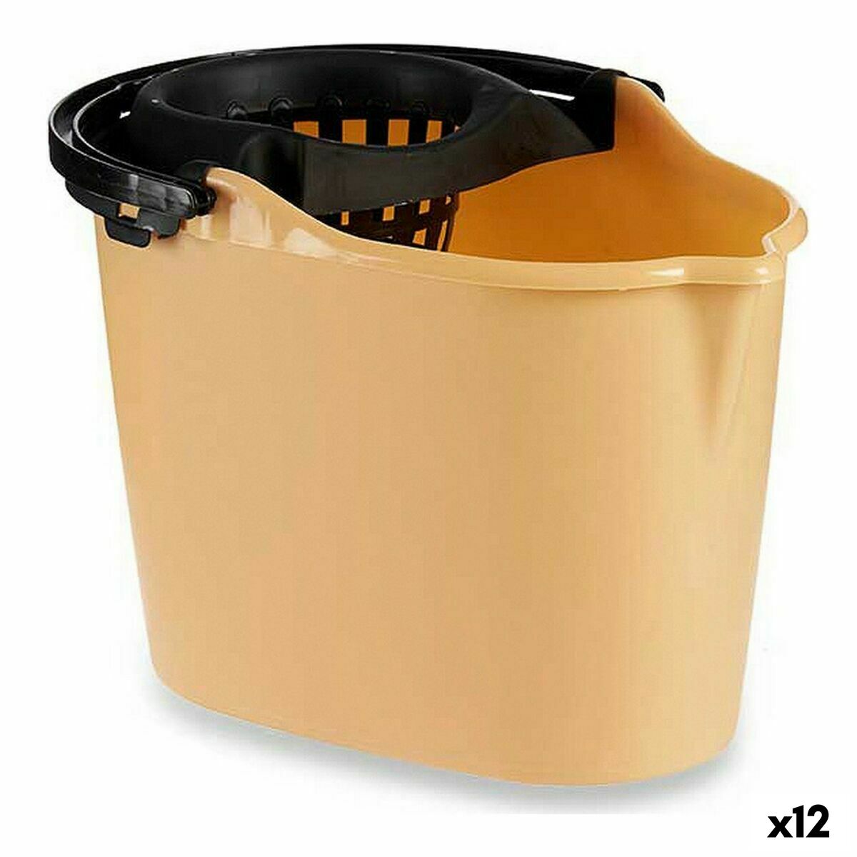 Putzeimer Schwarz Beige Polypropylen (15 L)