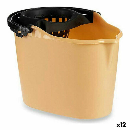 Putzeimer Schwarz Beige Polypropylen (15 L)