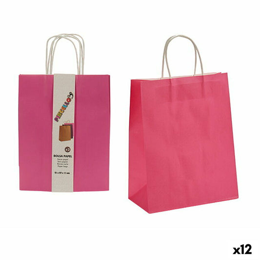 Taschenset Papier Rosa 11 x 36 x 21 cm (12 Stück)