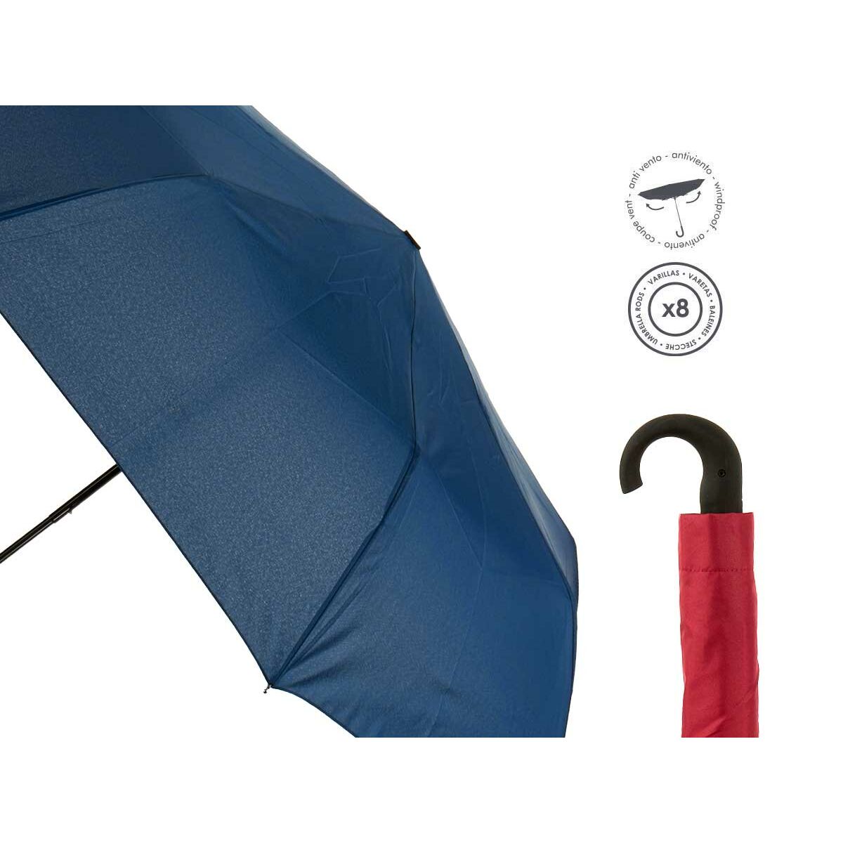 Regenschirm Polyester 100 x 100 x 62 cm (16 Stück)