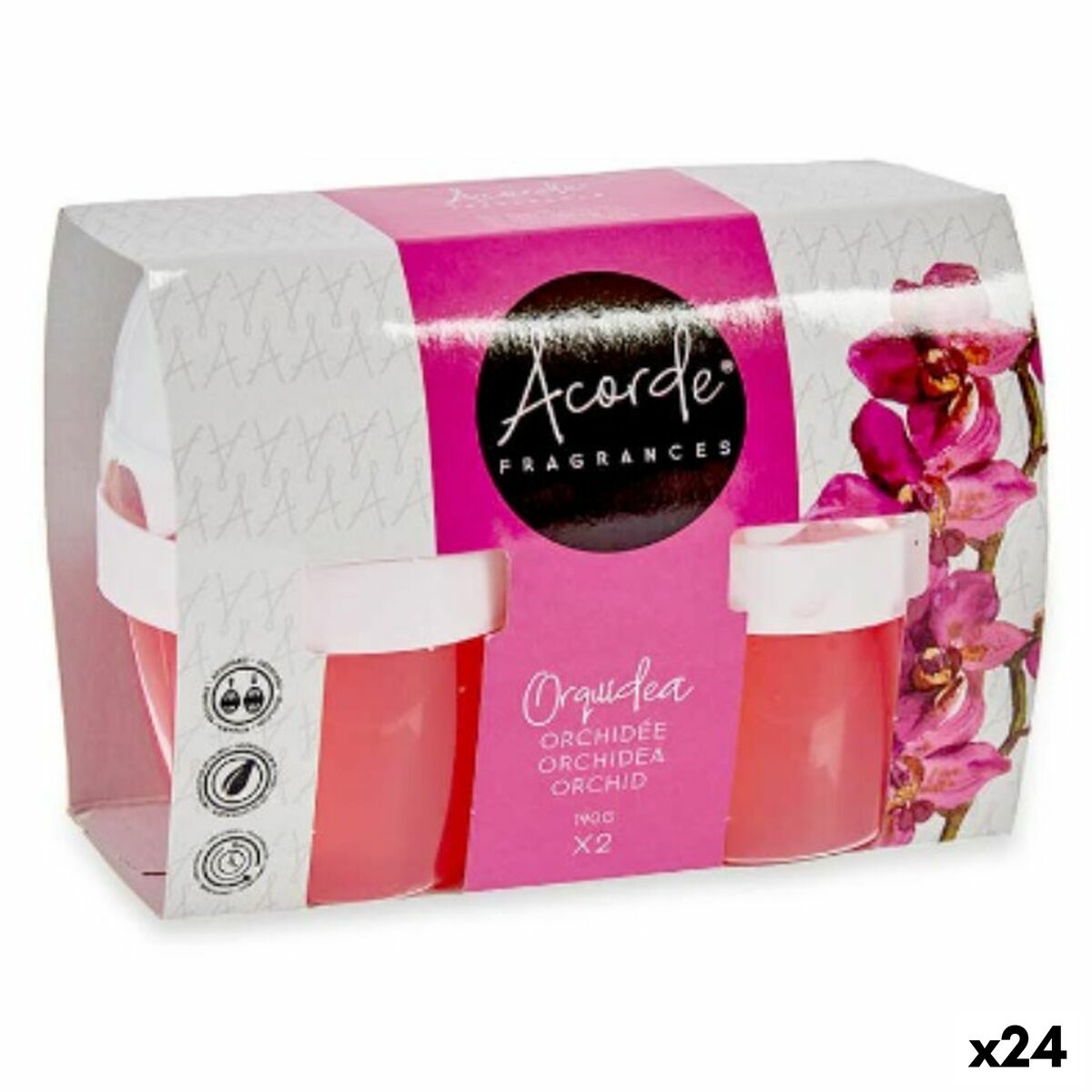 Lufterfrischer-Set Gel Orchidee (24 Stück)