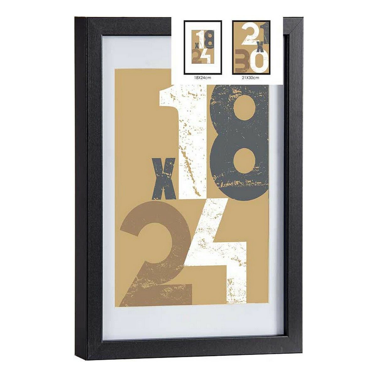 Fotorahmen 24 x 2,5 x 32,5 cm Schwarz Glas Holz MDF (6 Stück)