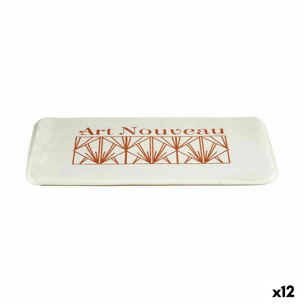 Badematte Art Nouveau Weiß Bronze 40 x 1,5 x 60 cm (12 Stück)