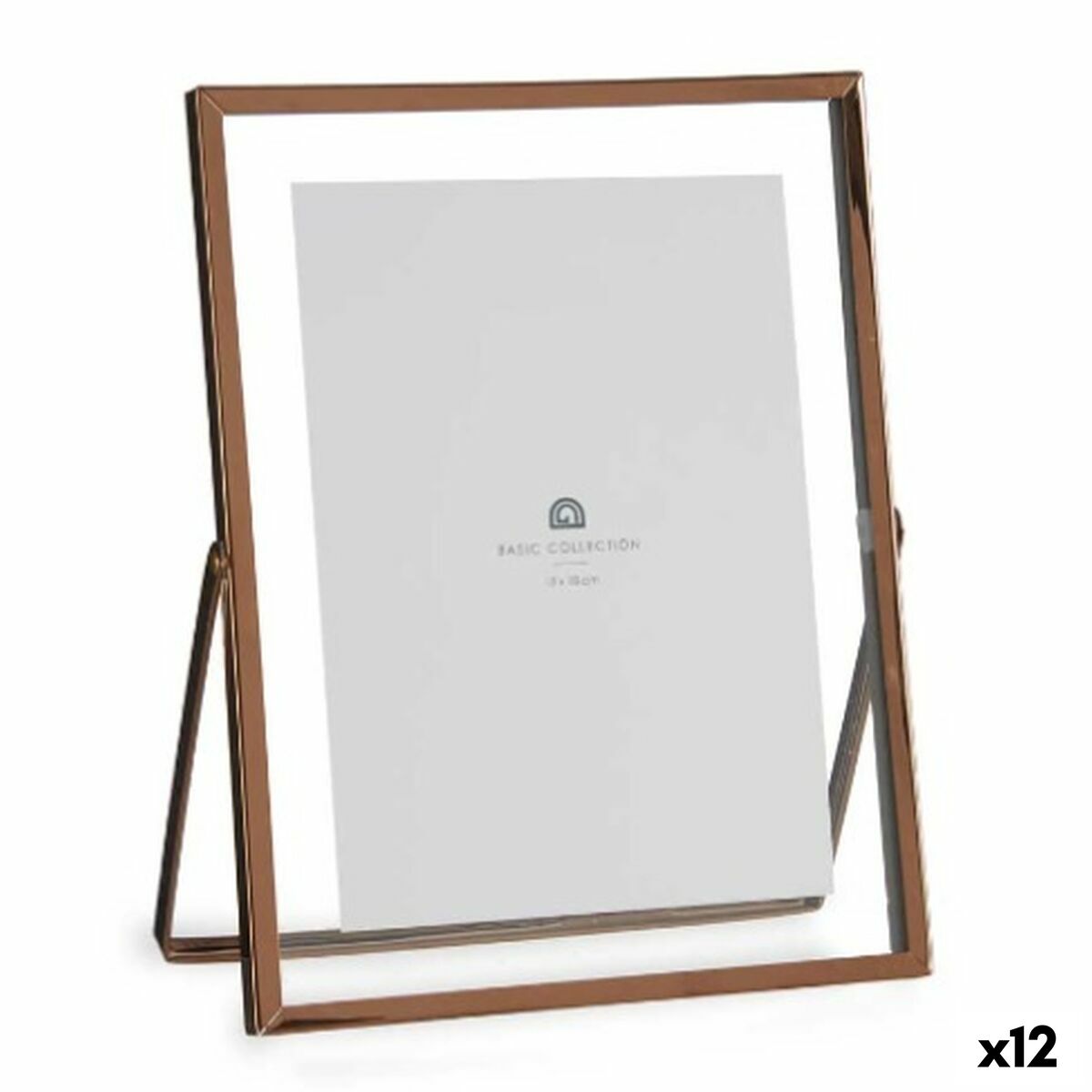 Fotorahmen Kupfer Metall Glas Kunststoff 18,5 x 1 x 23 cm (12 Stück)