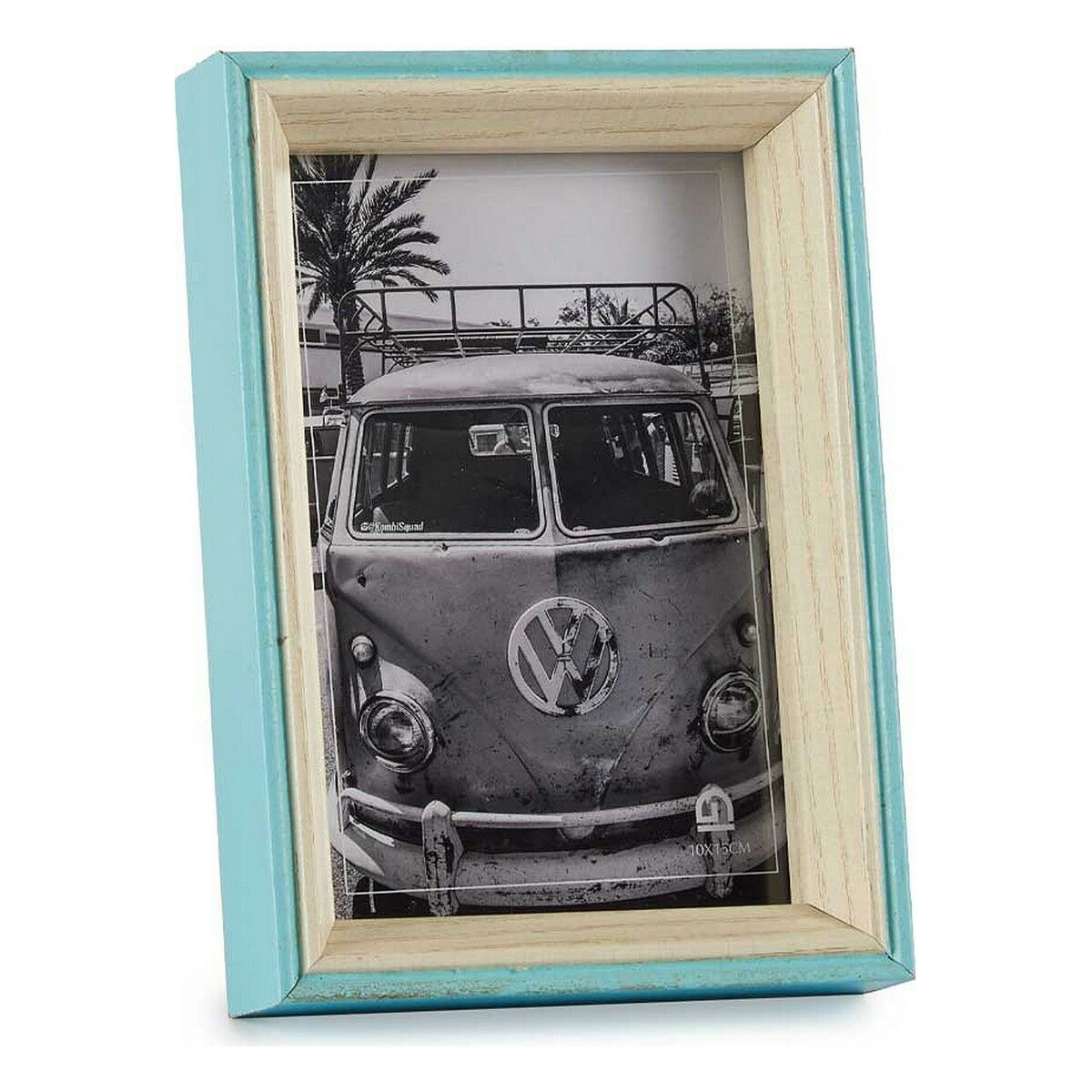 Fotorahmen 3 x 17 x 12 cm Kristall Blau Weiß Holz MDF (6 Stück)