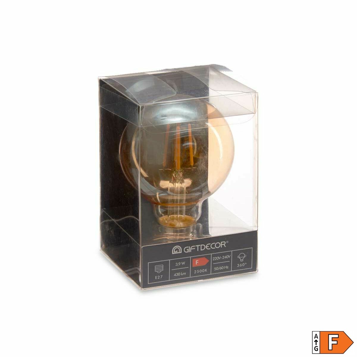 LED-Lampe E27 Vintage Durchsichtig 4 W 8 x 12 x 8 cm (12 Stück)