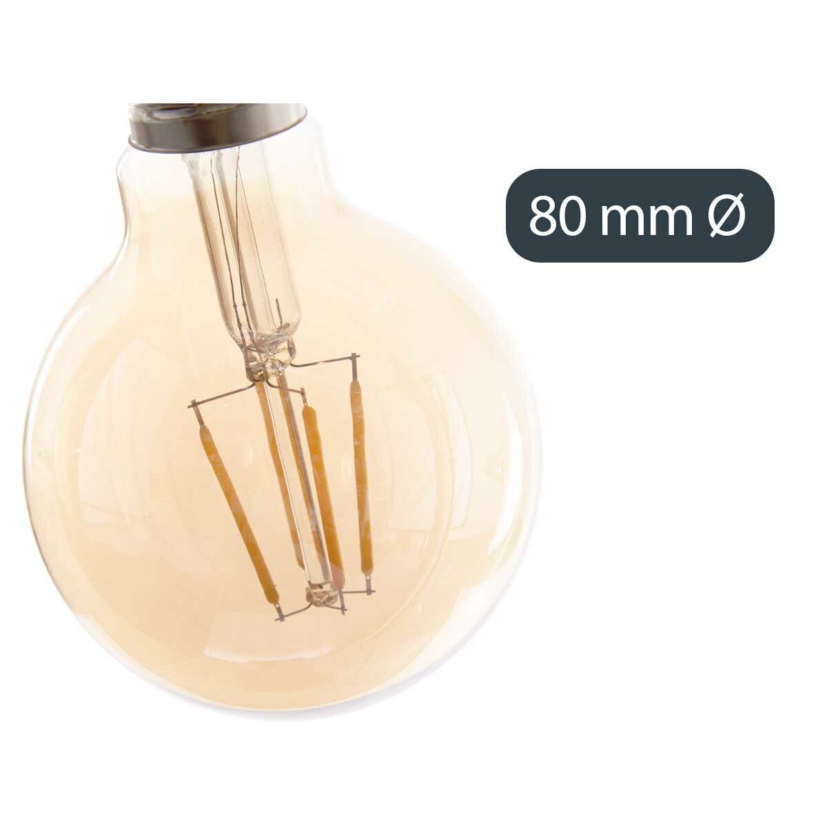 LED-Lampe E27 Vintage Durchsichtig 4 W 8 x 12 x 8 cm (12 Stück)