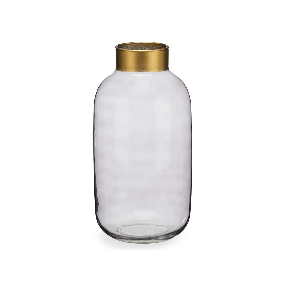 Vase Grau Gold Glas 14,5 x 29,5 x 14,5 cm (6 Stück)