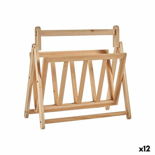 Zeitschriftenkorb Braun Holz 30 x 37,5 x 36,5 cm (12 Stück)