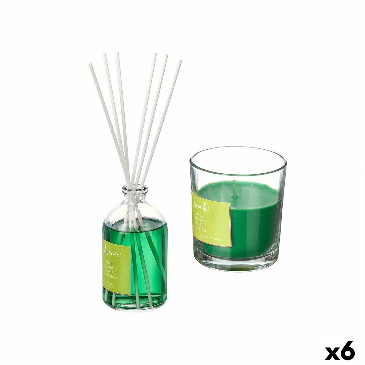 Lufterfrischer-Set Bambus 100 ml (6 Stück)