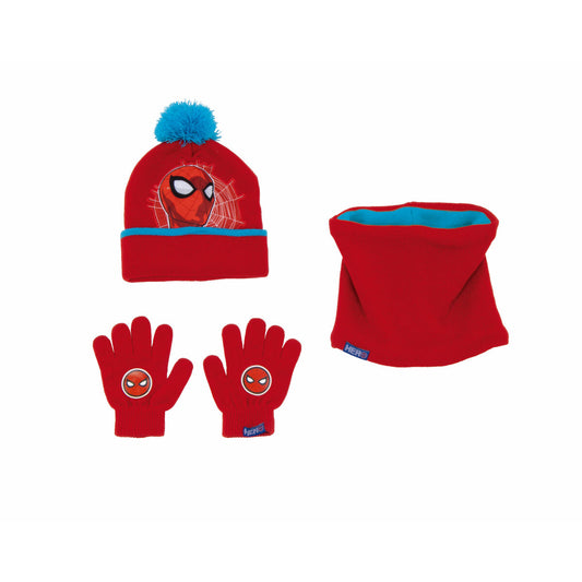 Mütze, Handschuhe und Halstuch Spider-Man Great power Blau Rot