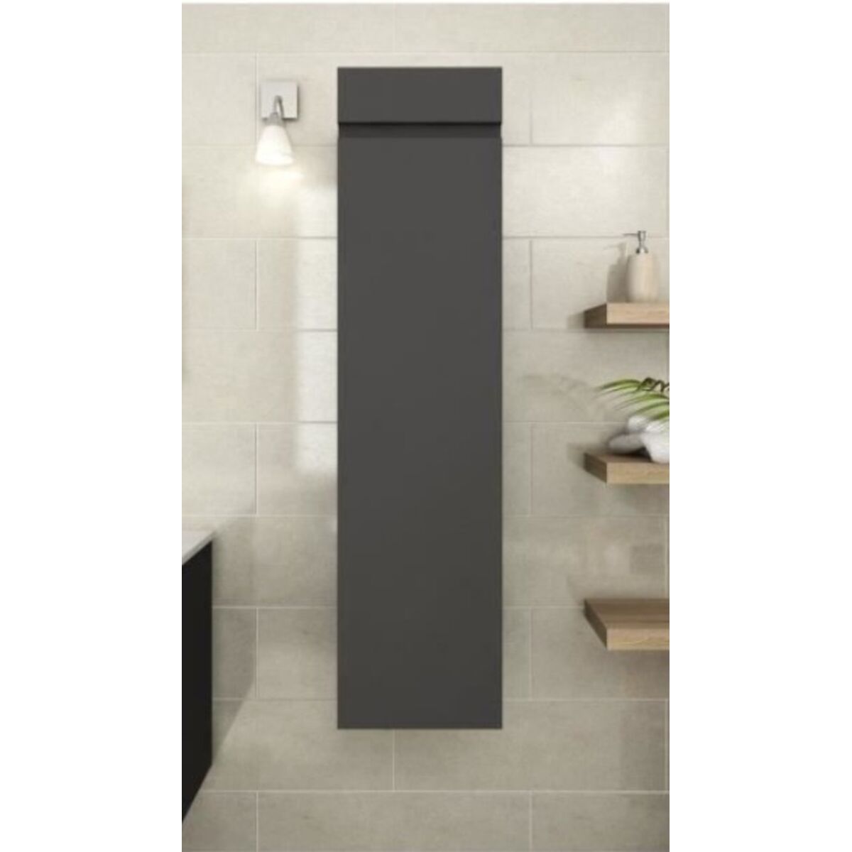 Schrank Luna Grau 25 x 25 x 120 cm