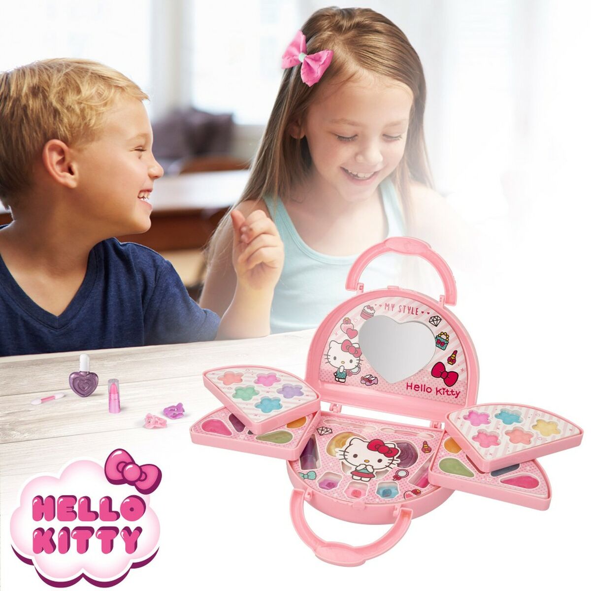 Schminkset für Kinder Hello Kitty 15 x 11,5 x 5,5 cm 6 Stück