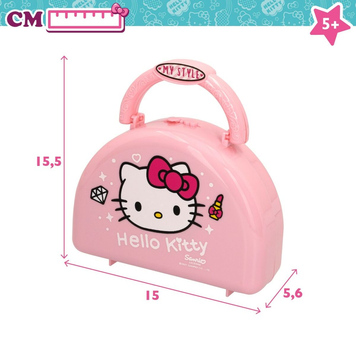 Schminkset für Kinder Hello Kitty 15 x 11,5 x 5,5 cm 6 Stück