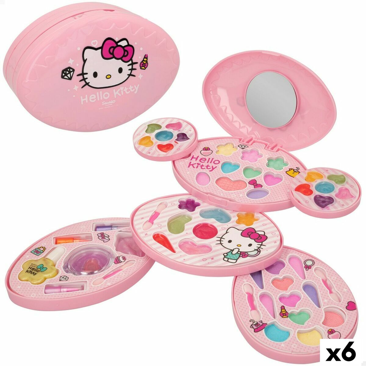 Schminkset für Kinder Hello Kitty 15,5 x 7 x 10,5 cm 6 Stück